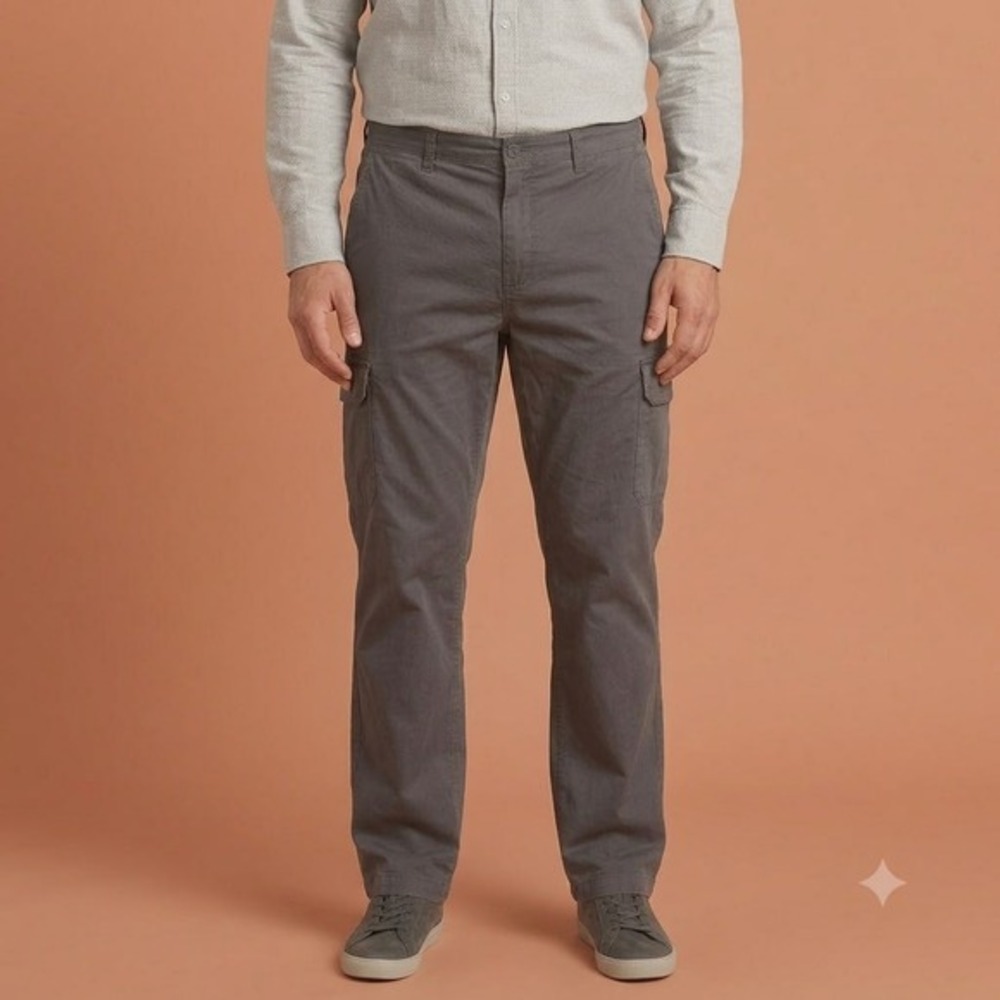 Calvin Klein Cargo Pants Mens‎ 38x32 Gray Adjustable Waist Cotton